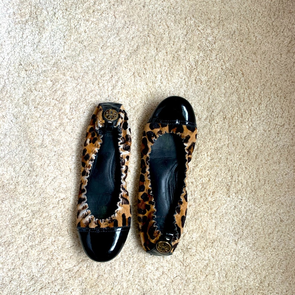 Tory Burch Leopard Mohair Flats